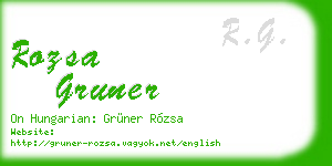 rozsa gruner business card