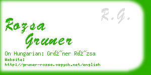 rozsa gruner business card